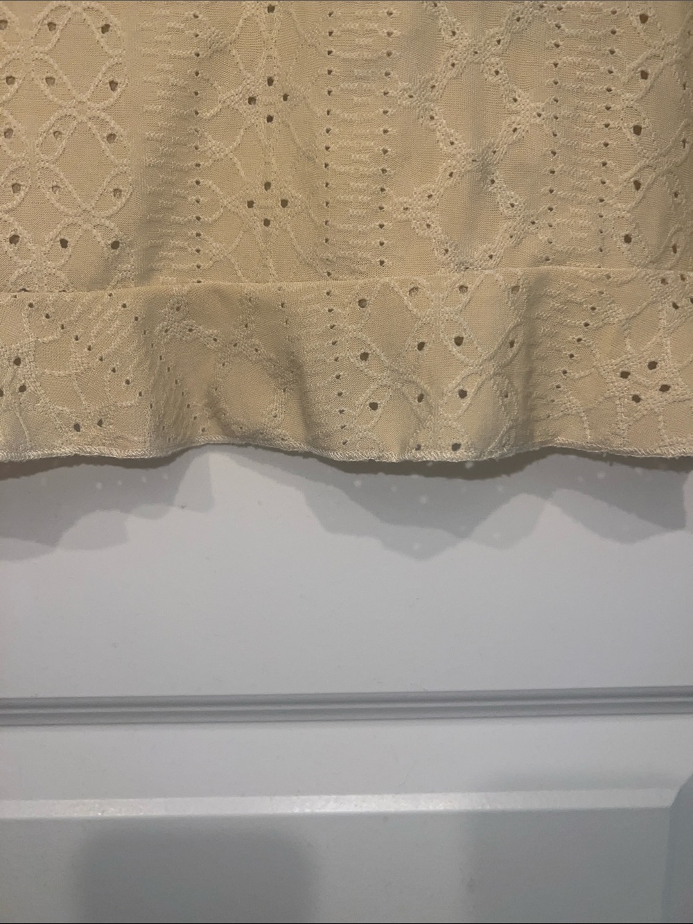 Beginning Boutique Buttery Yellow Eyelet Ruffle Short Sleeve Top - Picture 9 of 10